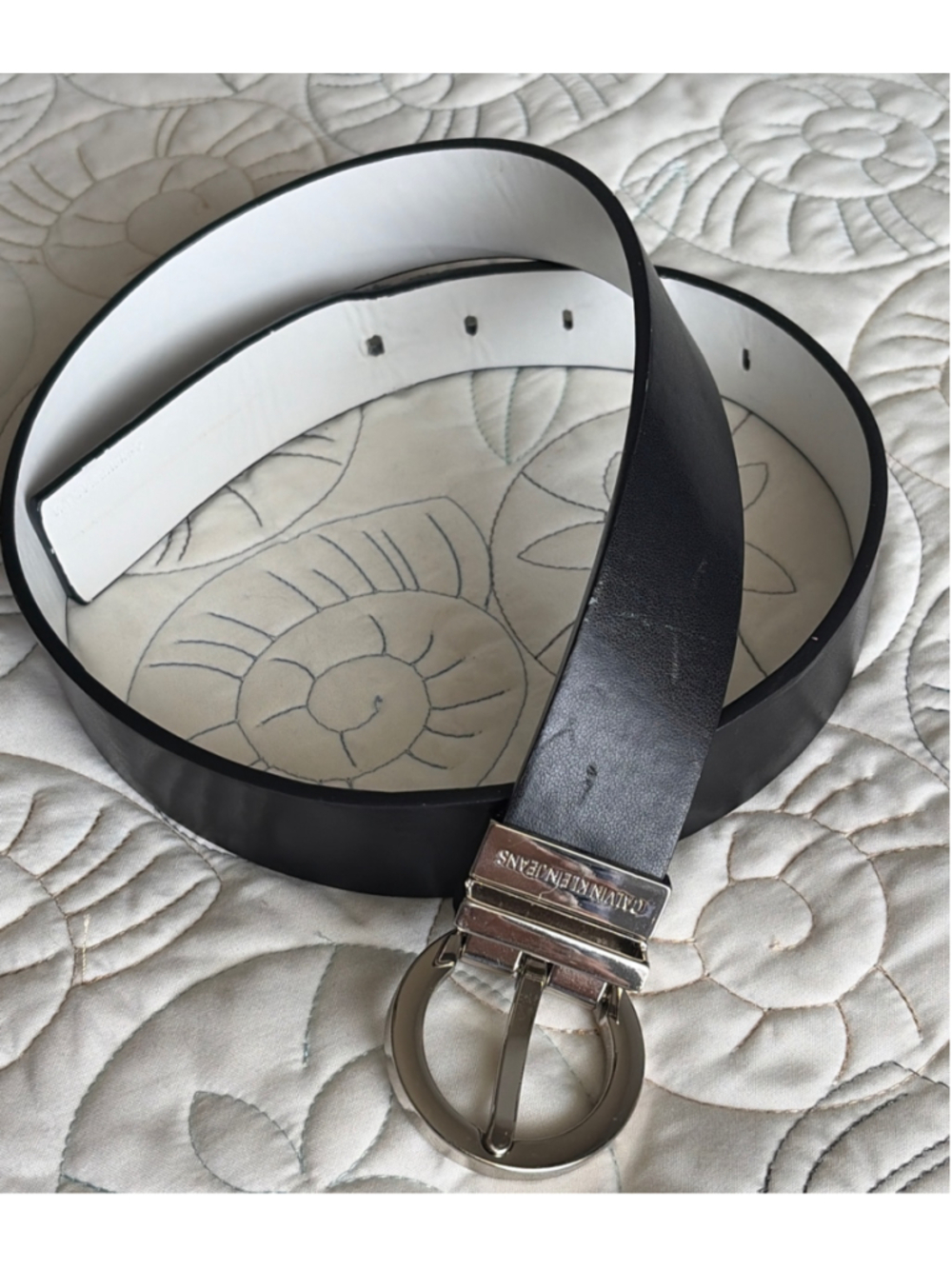 Women's Calvin Klein Jeans Belt small Size Black and White #0092